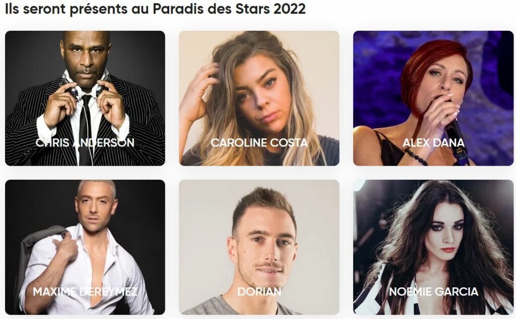 Stars présentes en 2022