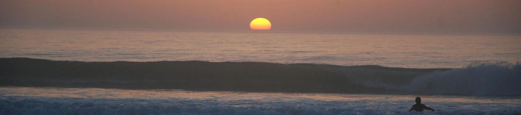 Coucher de soleil à la plage de Lacanau